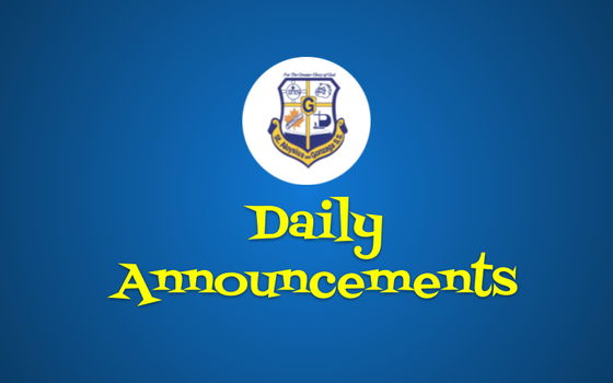 Daily Announcements Graphic