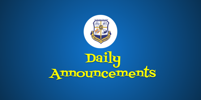 Daily Announcements Graphic